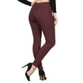 thumbnail image 3 of Lildy Women's Denim Jeggings, Stretchable Cotton Blend, Wine, Large/X-Large, 3 of 5