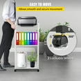 thumbnail image 6 of VEVOR Printer Stand, 3-Tier Rolling Printer Cart, Adjustable Storage Shelf Rack on Lockable Wheels, 19.69x 13.78x 42 inch Printer Table for Home Office Small Spaces Organization, White, 6 of 9