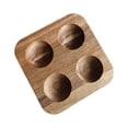 thumbnail image 3 of Huevera de madera, contenedor para huevos, organizador de huevos portátil duradero, bandeja para huevos para 4 rejilla, 3 of 9