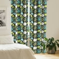 thumbnail image 2 of Ambesonne Grunge Curtains, Sketchy Geometric Art, Pair of 28"x63", Multicolor, 2 of 5