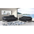thumbnail image 2 of HomeRoots 366244 Black Sofa Loveseat - 16.5 x 86 x 62 in., 2 of 2