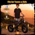 thumbnail image 6 of ESKUTE V100 Electric Bike for Teens Adults Students, 750W 28 Mph 48V 18 Ah,16"x4.0" Fat Tire E Bicycle, 7-Speed Dual Suspension Mountain EBike Black, UL2849, 6 of 7