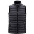thumbnail image 2 of Busydd Men's Outerwear Vests Sleeveless Solid Color Puffer Vest Casual Lightweight Warm Winter Vest Trendy Oversized Zipper Puffy Vest Plus Size Vest Jacket with Pockets M-6XL, 2 of 9