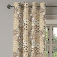 thumbnail image 3 of Ambesonne Eastern Grommet Curtain, Octagonal Retro Style, 50" x 63", Dark Brown Pale Brown, 3 of 6