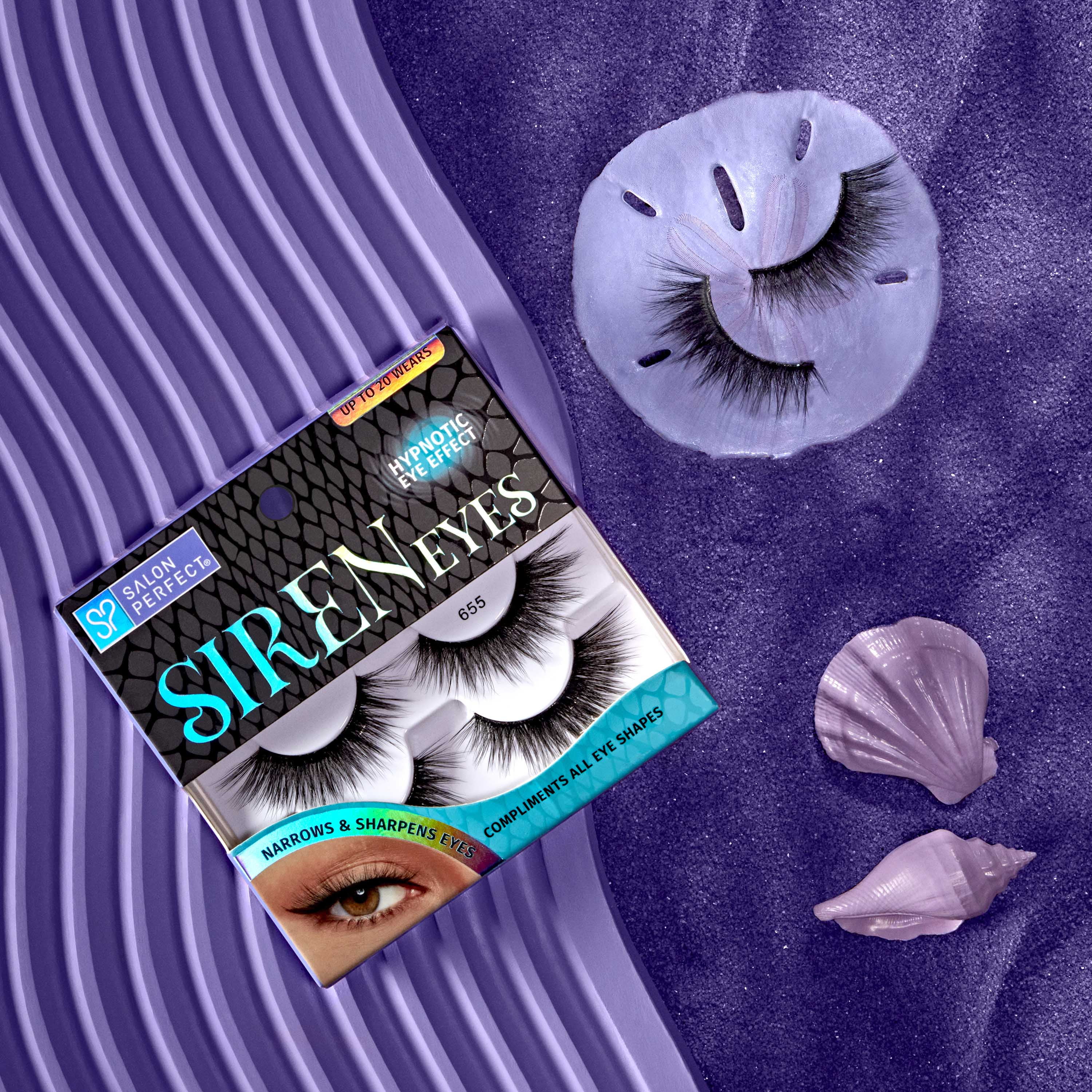 (2 pack) Salon Perfect Siren Eyes 655 Lash, 2 Pairs black false eyelashes