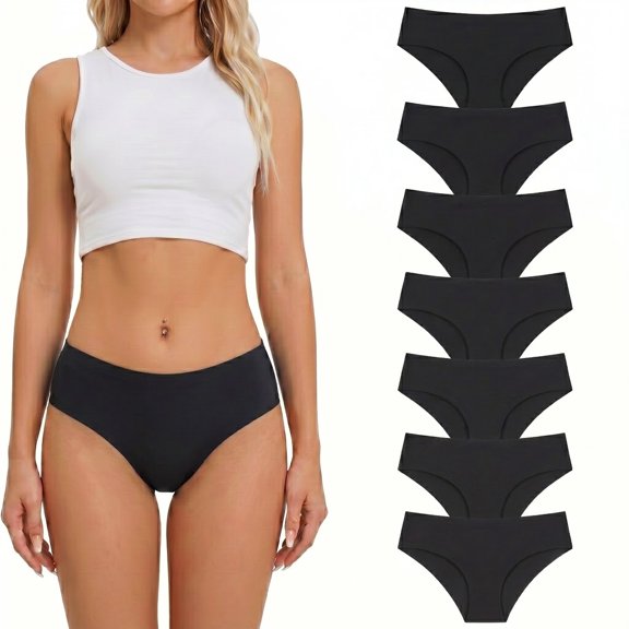 Women's Ice Silk Seamless No Show Briefs, Breathable Soft Workout Underwear