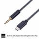 thumbnail image 4 of Adaptador De Audio Dac Hifi Decodificación Digital Amplificador De Auriculares 32Bit 384Khz Tipo-C A Aux Cable Adaptador De Audio De Cobre De Cristal Único Para Alc4042 Sweethay EL014045-02, 4 of 6