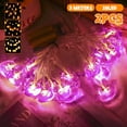 thumbnail image 3 of 2Pcs Halloween String Lights 9.8ft 20 LED Skeleton Pumpkin Ghost Bat Hanging Fairy String Lights Waterproof Battery Powered Halloween Decoration String Lamps for Window Courtyard, 3 of 11