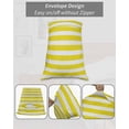 thumbnail image 7 of Yellow Striped Pillow Covers Standard Size 2 Pack, Modern Farmhouse Yellow White Stripes Soft Bed Throw Pillowcases Breathable Cooling Long Lumbar Body Pillow Sham Cover for Bed Sofa 20''x26'', 7 of 7