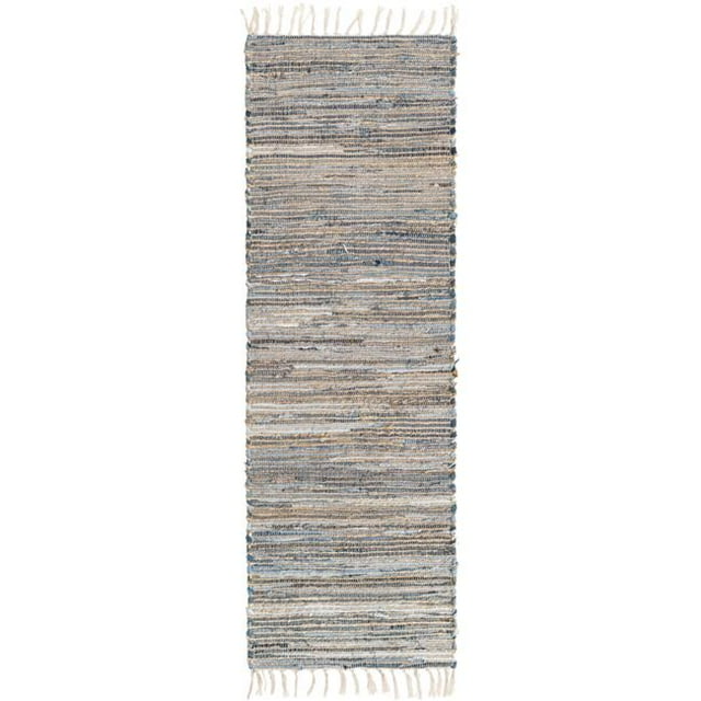 Unique Loom 3155866 2 ft. 2 in. x 6 ft. Chindi Jute Runner Rug, Gray