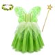 thumbnail image 3 of Disney-disfraz de princesa Tinker Bell para niñas, vestido de hada de las flores verdes, disfraz de elfo con purpurina, ala de mariposa, fiesta de Halloween, 3 of 5