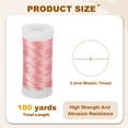 thumbnail image 2 of Uxcell Metallic Thread, Embroidery Thread for Sewing Machine Hand Embroidery DIY Crafts Bright Pink, 2 of 7