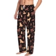 thumbnail image 2 of Uemuo Labrador Retriever Dog Pattern Men's Wide Leg Palazzo Lounge Pants with Pockets Light Weight Loose Comfy Casual Pajama Pants-Small, 2 of 9