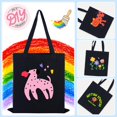 thumbnail image 5 of Ff Sgdfc 2 Bolsas De Lona De Color Natural, 15 X 16 Pulgadas, Sostenibles, Ecológicas, Reutilizables Para Bolsas De Comestibles, Bolsas De Regalo De Bricolaje, Bolsas De Compras (Negro), 5 of 5