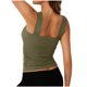 thumbnail image 5 of Blusa de poliéster para mujer, sin mangas, con cuello cuadrado y tirantes finos, de color liso, 5 of 9