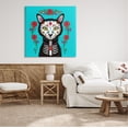 thumbnail image 2 of Stupell Industries Day of Dead Cat Portrait Animals & Insects Painting Gallery Wrapped Canvas Print Wall Art, 36 x 36, 2 of 7