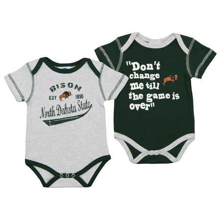 

OuterStuff NCAA Infant North Dakota State Bisons Bodysuit 2 Pack Set