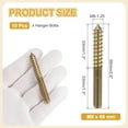 thumbnail image 2 of Uxcell 10 Pcs M8x66 Hanger Bolts, Carbon Steel Double Headed Self-Tapping Wood Dowel Screws for Wood Joint Furniture Legs, Color Zinc, 2 of 6