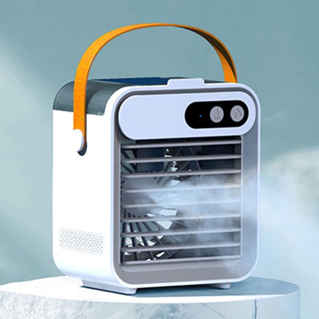 Admirador USB Desk Cooler Aire acondicionado Ventilador 5V 2400mAh Humidificador Ventilador eléctrico (Blanco) Wdftyju Libre de BPA