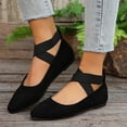 thumbnail image 2 of Willtoo Ballet Flats for Women Elastic Crisscross Strap Mary Jane Flat Slip On Casual Ballerina Walking Flats Dress Shoes for Woman Comfortable Cute Loafer Shoes, 2 of 6