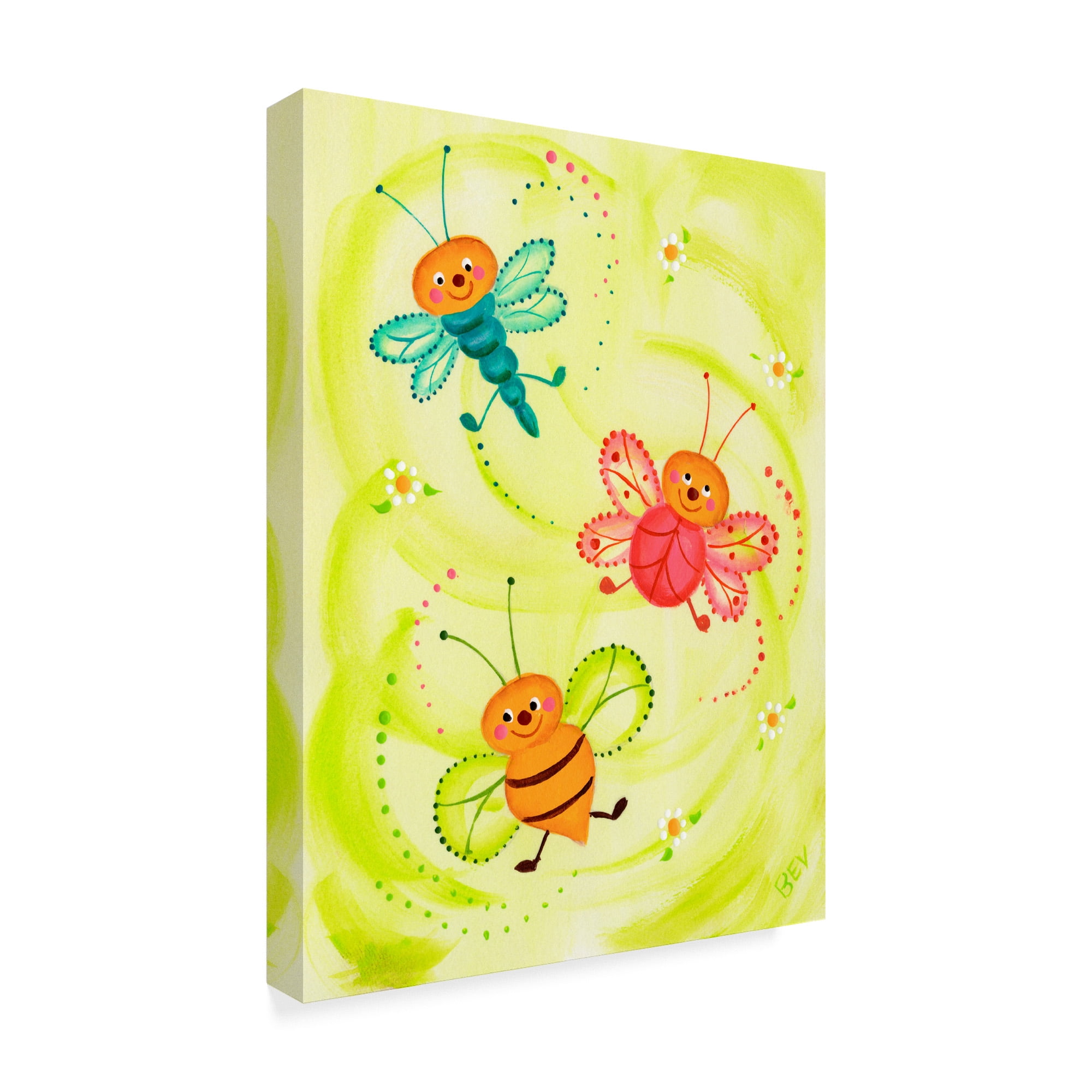 Trademark Fine Art 'Three Little Buggies' Canvas Art by Beverly Johnston