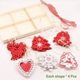thumbnail image 5 of Juego de adornos de madera para árbol de Navidad, 24 piezas de 2,0'', adornos navideños de madera para manualidades de bricolaje para árbol de Navidad con caja de almacenamiento de madera, 5 of 5