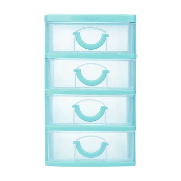 Multi-tier Storage Box,Desktop Drawer Organizer with Removable Dividers - Small Objects Storage Case for Jewelry Beads Keys Office