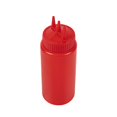 thumbnail image 4 of 16 oz Red Plastic Ketchup Squeeze Bottle - with Triple Dispersion Tip - 2 1/2" x 2 1/2" x 7 3/4" - 6 count box, 4 of 10