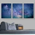 thumbnail image 3 of wall26 Framed Canvas Print Wall Art Stars Through Purple &amp; Teal Nebula Galaxy Astronomy &amp; Space Sky Digital Art Modern Art Global Scenic Relax/Calm for Living Room, Bedroom, Office - 24", 3 of 5