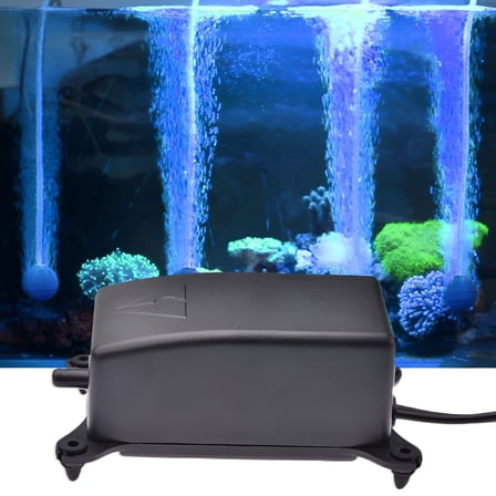 TELOLY Ultra Quiet Aquarium Air Pump Dual Outlet, Fish Tank Aerator Pump with Accessories, 2W 220V 72L/h (EU Plug)