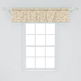 thumbnail image 2 of Ambesonne Beige Window Valance, Retro Art Nouveau, 54" X 12", Beige Redwood, 2 of 3