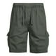 thumbnail image 2 of pstuiky Pantalones cortos para hombre, Pantalones cortos de cintura elástica con cordón y múltiples bolsillos a la moda para hombre Pantalones cortos para correr para hombre, 2 of 5