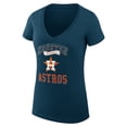 thumbnail image 2 of Women's G-III 4Her by Carl Banks Navy Houston Astros Super-Slim Fit Lightweight Team Logo Graphic V-Neck T-Shirt, 2 of 5