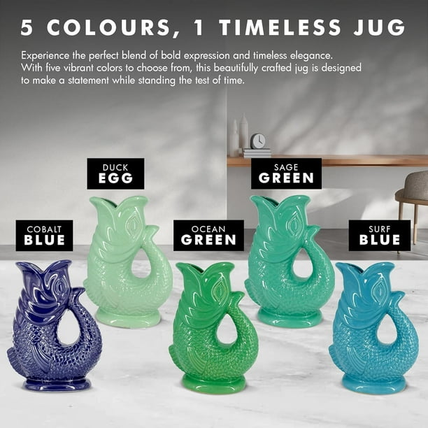 Glug Jug The Bubble Jug® Sage Green 50 fl oz 1.5L Litre Extra
