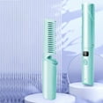 thumbnail image 5 of HKEJIAOI Sister Birthday Gifts USB Hair Straightener Brush Hair Styling Tool Portable with 3 Temperature Level Heated Hair Straightener Comb Hot Comb Green, 5 of 5