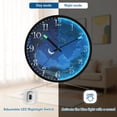 thumbnail image 5 of Voice Activated Clock with Glow Light 12 Inch Large Silent Wall Clock Battery Operated for Home Decor Starry Sky Moonlight, 5 of 8