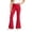 Red, variant on Yfalhf Girls Flare Leggings School Uniform Fleece-Lined Pants Slim Fit Warm for Fall and Winter Red 160