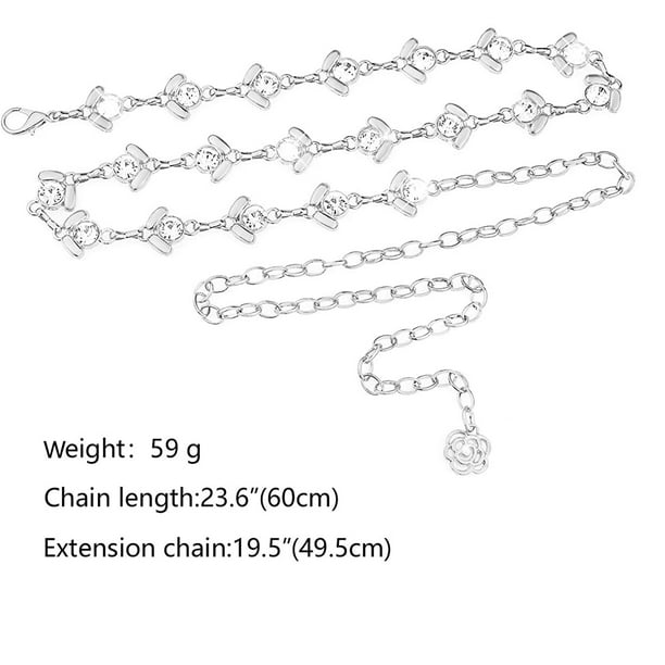 Dress with metal belt shop