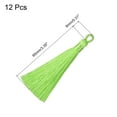 thumbnail image 2 of Uxcell 3.7" Silky Bookmark Tassels with Loop for DIY Craft Accessory, 12Pack Light Green, 2 of 5