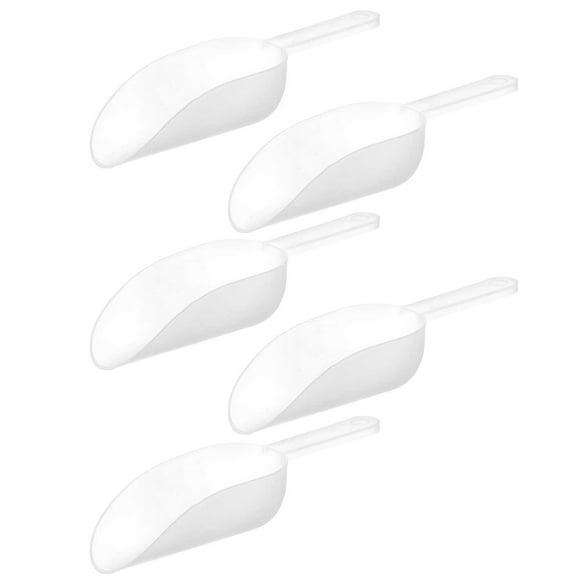 HomeLife 5Pcs Food Scoop Non-stick BPA Free Hanging Hole Easy Clean Good Grip Baking Plastic Ice Cube Flour Spoon Kitchen Utility
