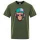 thumbnail image 4 of Camisetas de algodón con dibujos de monos fumadores, camisetas de manga corta con personalidad para hombre, camisetas holgadas de gran tamaño, ropa suave y transpirable, 4 of 5