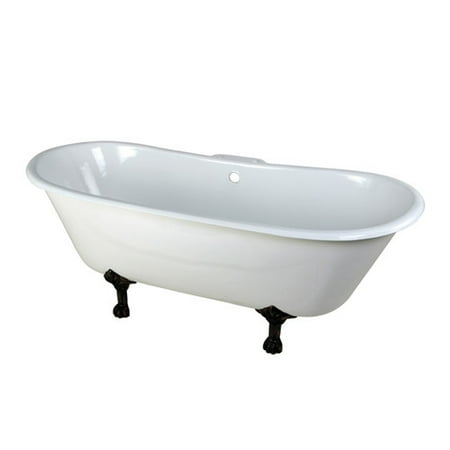 UPC 663370286711 product image for Kingston Brass VCT7D6728NH5 67 inches Cast Iron Double Slipper Clawfoot Bathtub  | upcitemdb.com