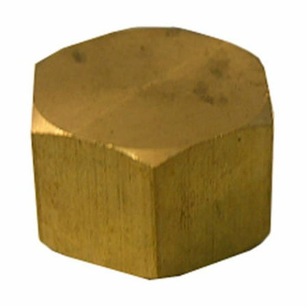 Brass Cover Cap - 0.5 in. Brass Compresion Cap