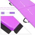thumbnail image 3 of Costway 6'x2' x 1.6"Gymnastics Yoga Mat Thick Two Folding Panel Purple Portable, 3 of 8