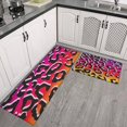thumbnail image 2 of Colorful and Black Of Leopard Print Kitchen Rugs Sets Of 2,Anti Fatigue Kitchen Mat Rugs Non Slip Washable,Decorative Kitchen Floor Mats for Kitchen,Sink,Laundry,17"x30"+17"x47", 2 of 7