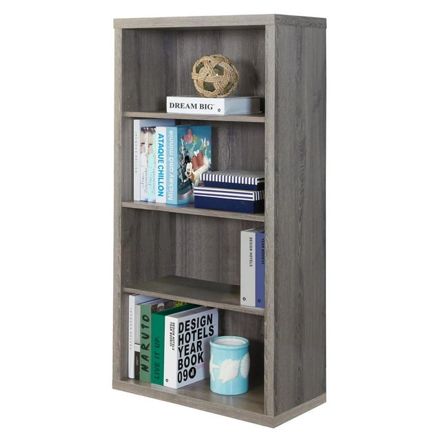 Monarch Specialties Bookshelf, Bookcase, Etagere, 5 Tier, 48"h, Office, Bedroom, Laminate, Brown, Contemporary, Modern