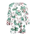 thumbnail image 5 of HAVUITYY Easter 3/4 Sleeve Sweaters for Women, Cute Printed Womens Lightweight Crew-neck Tops, Women's Spring Loose Pullover, 5 of 5
