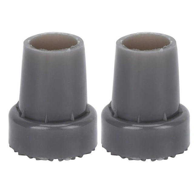 Pack Crutch Protector Pads, Wear-Resistant, Round, 360 Degree Rotatable, Thick Rubber, Gray