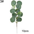 thumbnail image 1 of 10Pcs/Set Green Artificial Eucalyptus Leaf Plants Wreath for Christmas Decor, 1 of 10