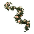 thumbnail image 2 of kowaku Greenery Vine Artificial Peony Peony Flower Garland Silk for Table Runner, Office, Wreath, Decoration Pink, 2 of 9